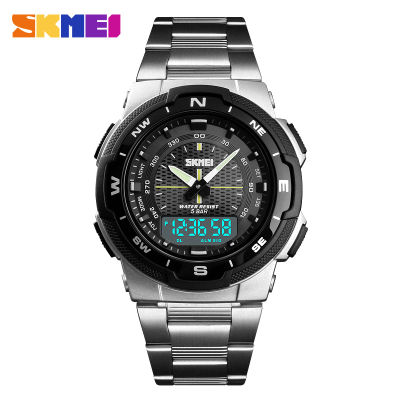 SKMEI Men Watch Fashion Quartz Sports Watches Stainless Steel Strap Men Watches Top Brand Luxury Business Waterproof Wrist Watch