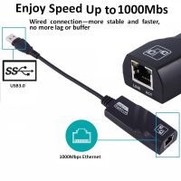 USB 3.0 to Gigabit Ethernet Rj45 Lan 10/100/1000Mbps Adapter Network Card for Windows 10 PC Laptop Ethernet  USB Network Adapters