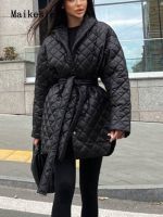 ﹍ Jacket Jackets for 2023 Super Hot Lapel Coat Loose Warm Top Parkas Coats Female