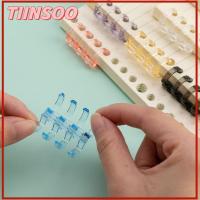 TIINSOO 10PCS สีสัน สำหรับนักวางแผนโน้ตบุ๊ก ไดอารี่การเดินทาง วงแหวนแผ่นขยาย วงกลม หวีหนามเข้าเล่ม เครื่องผูกใบหลวม 4 แหวน วงแหวนหนังสือ