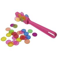 【CC】♀✕❁  100Pcs Education Color Cognitive Math Children Magnetic Stick Plastic Coin Experiment Teaching Aids