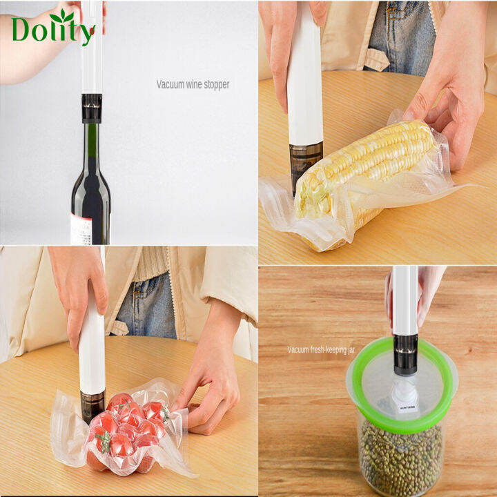Dolity Cordless Handheld Vacuum Sealer Automatic Food Saver for Bread