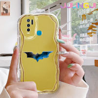 Jjlingji เคสสำหรับ VIVO Y30 Y30i Y50เคสแฟชั่นลายค้างคาวเนื้อครีมกันกระแทกแบบใสนิ่มเคสมือถือโปร่งใสลายกล้องถ่ายรูปสร้างสรรค์เคสป้องกันซิลิกาเจล