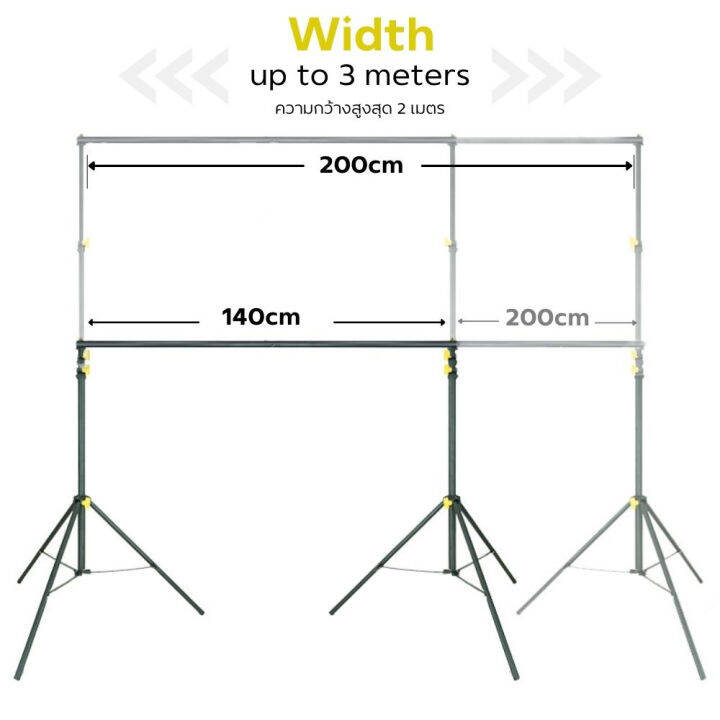 linco-background-stand-เกรดพรีเมี่ยม-โครงฉาก-ขนาด-2x2-เมตร-วัสดุแข็งแรงทนทาน-ปรับระดับสูงต่ำได้-มาพร้อมกระเป๋าจัดเก็บ