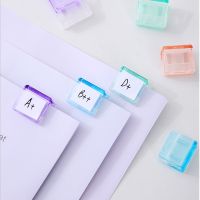 【CC】 MOHAMM 20 Assorted Colors Small Plastic Binding for Students Papers File Folder Desk Organizer