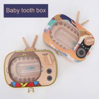 Baby Wood Teeth Box Organizer Milk Teeth English Deciduou Storage Save Collect baby tooth box Milk Teeth For Growth Souvenir