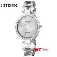 (ผ่อนชำระ สูงสุด 10 เดือน) CITIZEN Eco-Drive นาฬิกาข้อมือผู้หญิง สายสแตนเลส รุ่น EM0420-89D (หน้าปัดมุก)