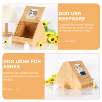 Dog Memorial Gift Cat Cremation Ashes Urn Loss Rememnce Gifts กรอบรูปไม้ไผ่