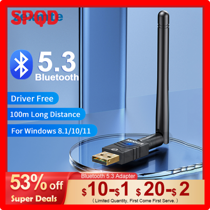 150M Bluetooth Adapter Free Driver USB Bluetooth 5.3 Dongle For PC