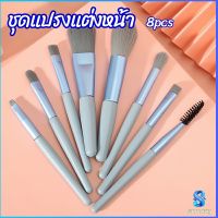 Serenity ชุดแปรงแต่งหน้า 8  ชิ้น แปรงคิ้ว แปรงปัดแก้ม makeup brush set