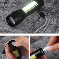 TONGBAO01 USB ชาร์จมินิไฟฉาย LED ปรับซูมกันน้ำไฟฉาย