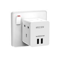 【NEW Popular89】 ① พร้อมส่วนขยาย USBCubePlug 3เต้าเสียบพร้อมพอร์ต USB 2พอร์ตสำหรับบ้านและสำนักงาน