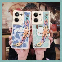 Raised lens Little Bear Color Chain Phone Case For OPPO Reno9 Pro+ 5G/Reno9 Pro Plus Simplicity Back Cover Solid color