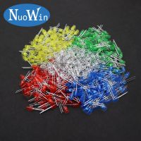 100pcs 5MM LED Diode F5 Assorted Kit White Green Red Blue Yellow Orange Pink Purple Warm White DIY Light Emitting DiodeElectrical Circuitry Parts