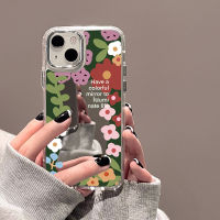 เคสโทรศัพท์กระจกแต่งหน้าดอกไม้แฟชั่น INS สำหรับ iPhone 11 IPhone11 12 13 14 Pro Max XR X XS Max