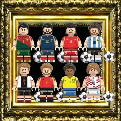 Bale Kroos De Bruyne Modric วันเกิดของขวัญการศึกษาของเล่นเด็ก DIY Building Blocks Minifigures อิฐภาพยนตร์