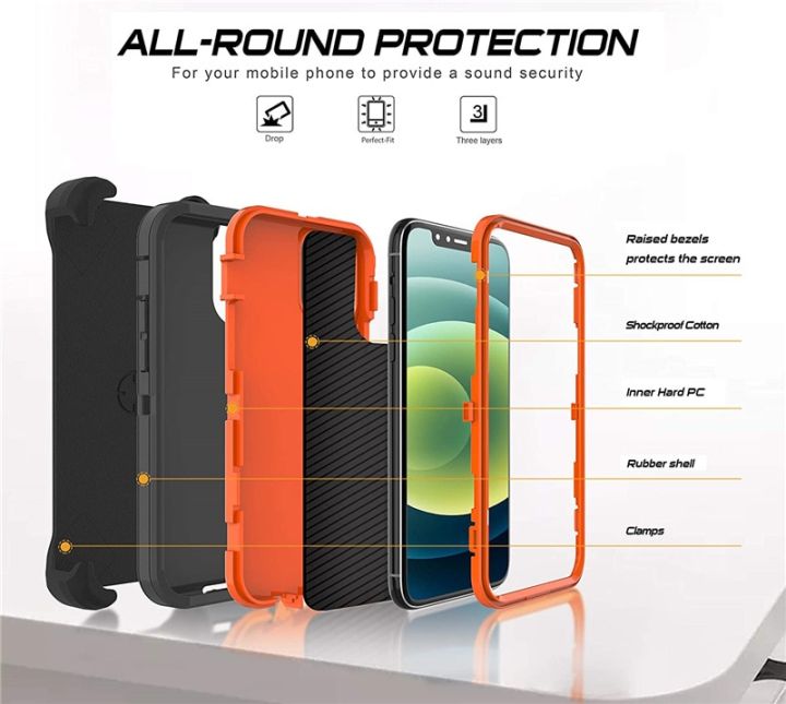 สินค้าใหม่มีในสต็อก-เคสป้องกันสำหรับ-iphone-12-11-13-14-pro-max-mini-plus-เคสกันกระแทกหนักสำหรับ-iphone-x-xs-max-xr-6s-7-8-plus-เคสกันกระแทก