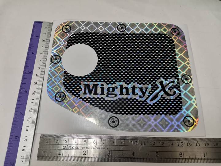 สติ๊กเกอร์ฟอยด์เงิน-ติดฝาถังน้ำมัน-toyota-mightyx-mighty-x-ติดรถ-แต่งรถ-sticker-โตโยต้า-ไมตี้เอ็กซ์-ติดฝาถัง-ฝาถัง-น้ำมัน