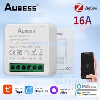 Tuya 16A ZigBee 3.0สวิตช์ไฟอัจฉริยะ DIY Mini Smart Home Automation Timing Breaker ทำงานร่วมกับ Alexa Home Yandex Alice