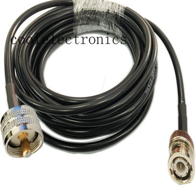 LMR195 UHF PL259 Male to BNC Male RF Connector Pigtail Coaxial Coax Cable 50ohm 50cm 1/2/3/5/10/15/20/30m