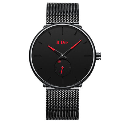 ✨HOT ITEM✨ Biden Biden Ultra-Thin Mens Watch Stainless Steel Mesh Band Mens Watch Business Casual Quartz Watch YY