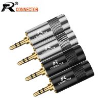 【YF】 2PCS Jack 3.5MM Connector Stereo 3Poles Gold Plated Male Plug Gunmetal Tube for 8.5MM Audio Earphone Cable