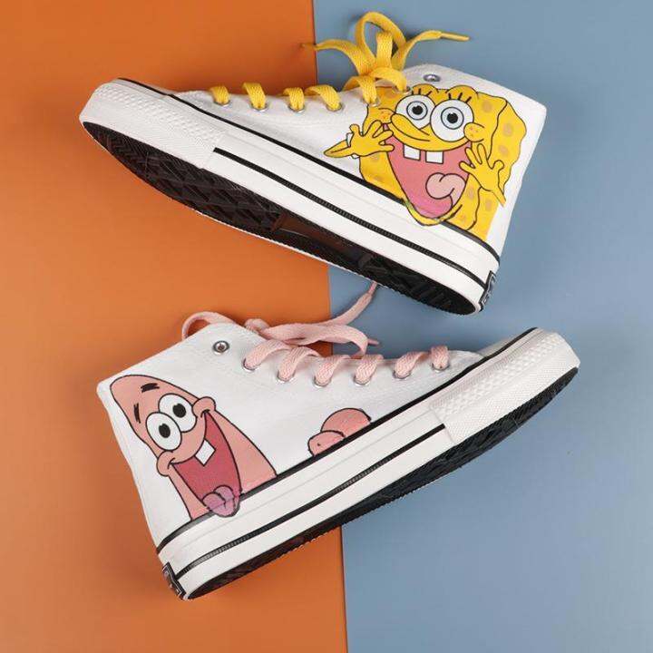 In the spring of 2022 the new Spongebob canvas shoes were hand