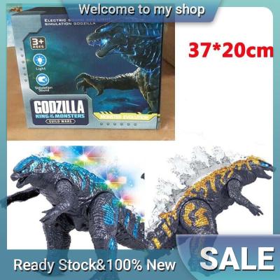 LARGE DINOSAUR Godzilla Full Electric Action 3D LED Walking Girls Boys Toys 37cm