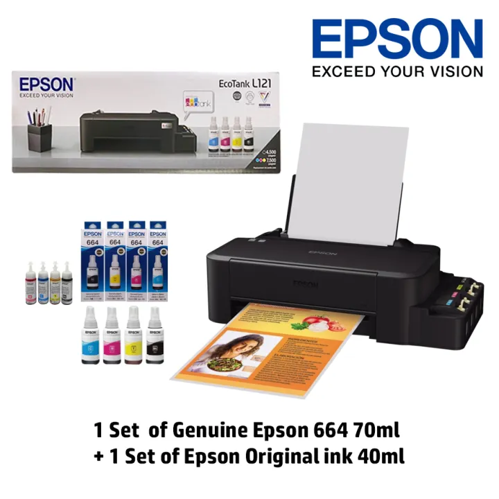 Epson EcoTank L121 A4 Ink Tank Printer (fast print performance and low