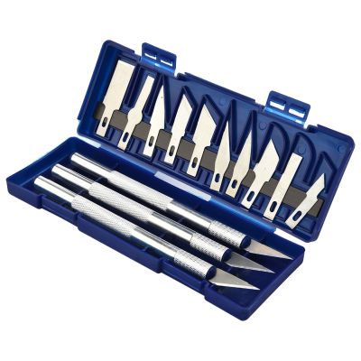 【YF】 13PCS Precision Cutter Set Exacto Hand Tool Paper Cut Carving Tools Kit Blade Repair Box Crafts Art Cutting