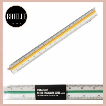 30cm/12 Solid Plastic Metric Triangular Scale Ruler Architect Engineers