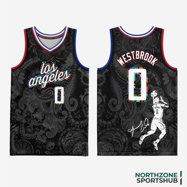 NORTHZONE NBA Los Angeles Clippers x Bandana Westbrook Customized design  Full Sublimation Jersey