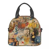 Van Gogh History Of Art Insulated Lunch Bag for Women Da Vinci Mona Lisa Picasso Painting Cooler Thermal Bento Office Work