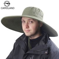 16Cm Long Wide Brim Sun Hat Breathable Safari Hat Men Women Boonie Hat Summer UV Protection Cap Hiking Fishing Bucket Hat Beach