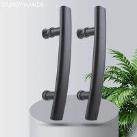 1pcs Bathroom Door Handle Black Stainless Steel Glass Door Sliding Doors Knob Handrail Hole Distance 145mm Hardware Accessories