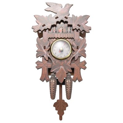 Vintage Home Decorative Bird Wall Clock Hanging Wood Cuckoo Clock Living Room Pendulum Clock Craft Art Clock For New House