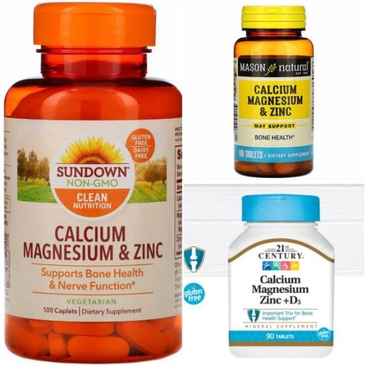 On Hand 21st Century Sundown Calcium Magnesium Zinc 90 100 Tablets