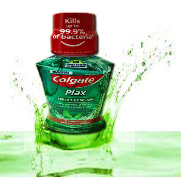 Colgate Mouthwash Obat Kumur Plax Freshmint Splash 250 ML Lazada