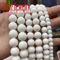 AAA Natural Matte White Agates Beads Dull Polish White Onyx Round Stone Beads For Jewelry Making Charms Bracelets 15 4mm-12mm