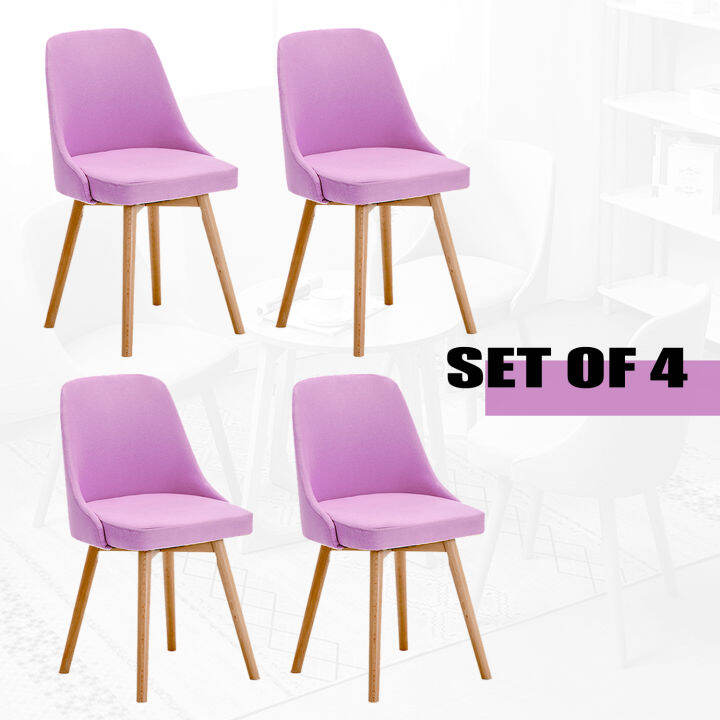 KRUZO ACCENT Minimalist Nordic European 360° Swivel Chair SET OF 4 ...