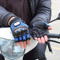 1Pair Man Half-Finger Motorcycle Gloves Summer Racing Cross-Country Anti-Fall Breathable Shock Absorbed Gloves MLXLXXL