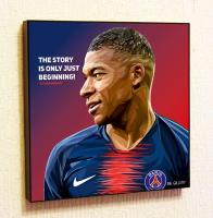 Kylian Mbappe PSG ฟุตบอลฝรั่งเศสคำพูดที่สร้างแรงบันดาลใจสติกเกอร์ติดผนังภาพป๊อปอาร์ตศิลปะบนผนังภาพวาดที่มีชื่อเสียงบนผ้าใบสำหรับห้องนั่งเล่นห้องนอน