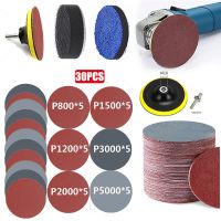 30/15PCS Sandpaper Hook and Loop Sanding Discs 3/4/5/6 Inch Polishing Pad Self-adhesive Flocking Grinding Sandpaper 800-Grit Power Sanders