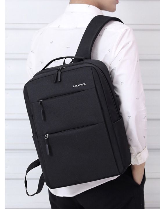 กระเป๋าเป้สะพายหลังนักเรียนชาย-กระเป๋าแฟชั่นกระเป๋าคอมพิวเตอร์-กระเป๋าเป้ใส่โน๊ตบุ๊ค-ซิป2