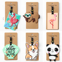 อุปกรณ์เสริมสำหรับเดินทางแท็กกระเป๋าเดินทาง Creative Corgi &amp; Cat กระเป๋าเดินทางสไตล์แฟชั่นซิลิกอนแบบพกพา Travel Label ID Address Holder-ZOK STORE