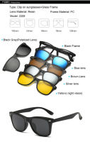 Fashion Optical Spectacle Frame Men Women With 5 Clip On Sunglasses Polarized Magnetic Glasses For Male Myopia Eyeglasses RS159