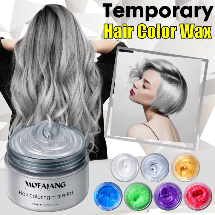 7 Colors Natural Hair Color Wax Instant Colored Hair Temporary Hairstyle  DIY Modeling Mud Dye Cream for Men and Women | Lazada