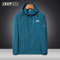 JEEP SPIRIT เสื้อผ้าป้องกันแสงแดดของผู้ชายเสื้อผ้าการป้องกันแสงแดดสำหรับชาวประมงผู้ชายบางพิเศษสำหรับฤดูร้อนไหมน้ำแข็งระบายอากาศ