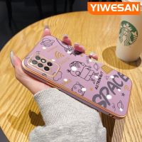 YIWESAN เคสปลอกสำหรับ Infinix Note8 note 8 note 8i เคสกรณีแฟชั่นการ์ตูนดินสอสีคางจังด้านหรูหราชุบปลอกเต็มเลนส์ปกกล้องกันกระแทกเชลล์กรณีการป้องกันที่อ่อนนุ่ม