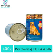 Thức Ăn Pate SmartHeart Hương Vị Thịt Gà & Gan Cho Chó Lớn - lon 400g
